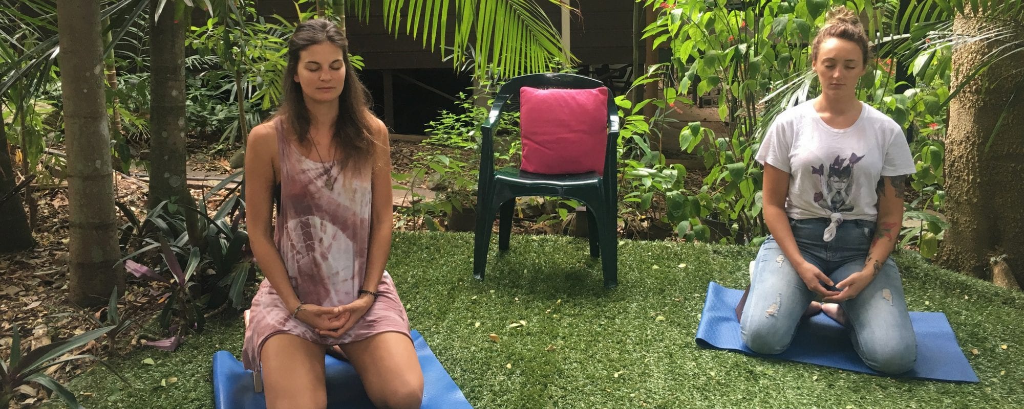 Students in meditation classes at Rainforest Reiki Cairns