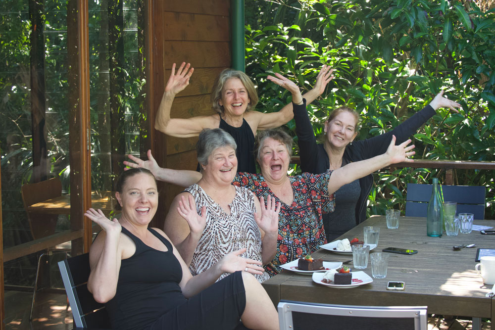 group of ladies on retreat wtih julie heskins Cairns