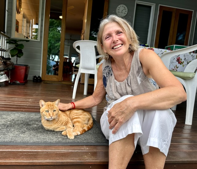 julie heskins pet sitting a ginger cat in fNQ