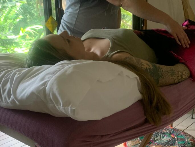 students practising reiki in cairns, qld
